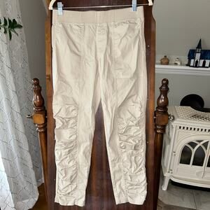 XCVI Wearables Malanda skinny leg ruched pants XS tan